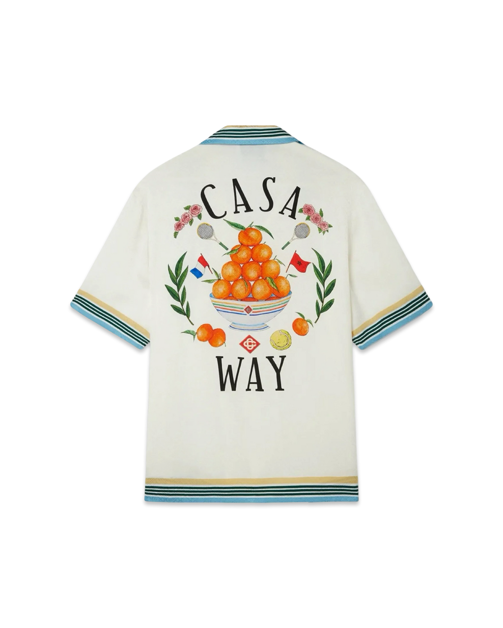 Casablanca Casa Way Knitted Collar Silk Shirt