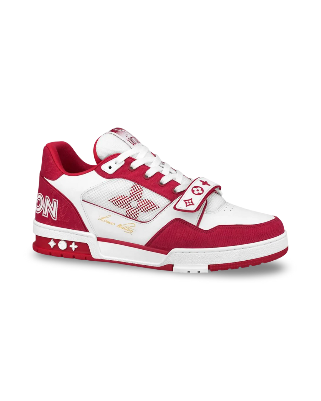 Louis Vuitton Trainer Monogram Red Denim