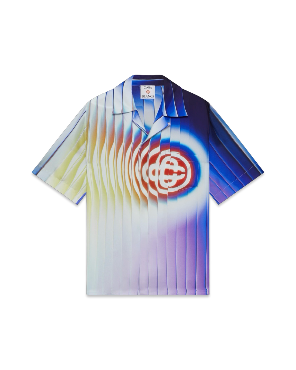 Casablanca Shockwave Short Sleeve Silk Shirt
