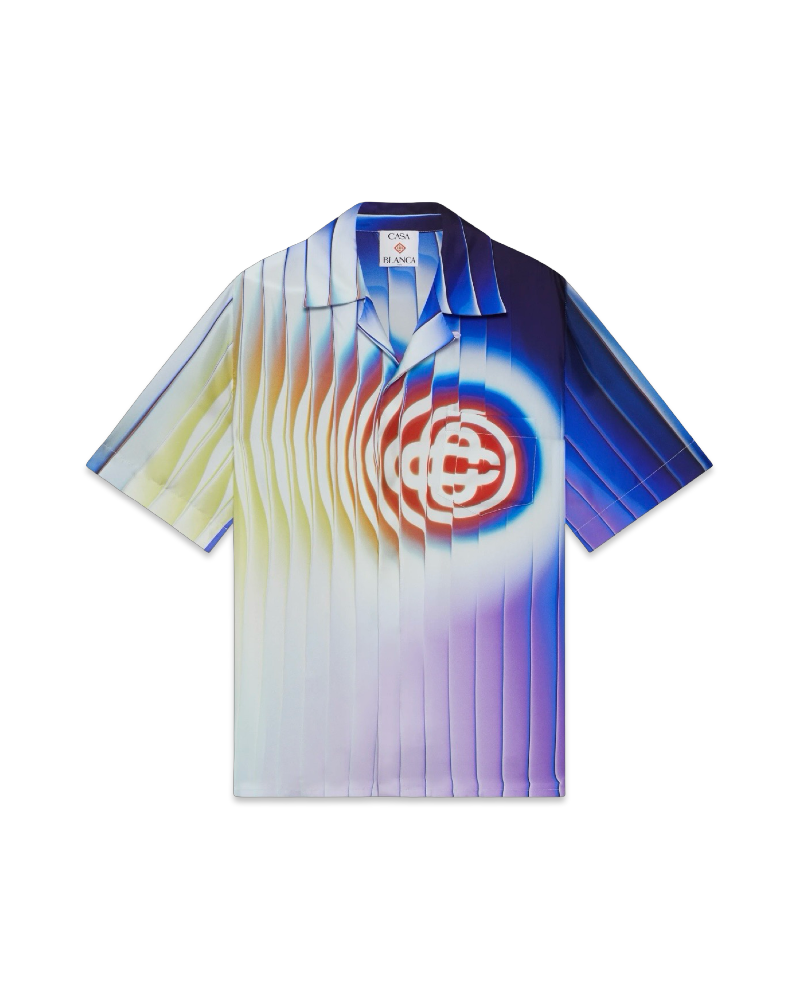 Casablanca Shockwave Short Sleeve Silk Shirt