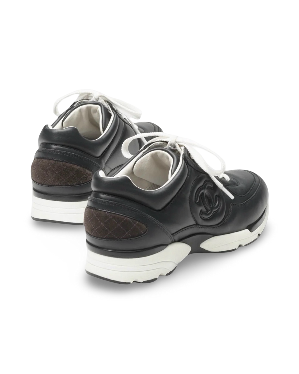 Chanel CC Logo Sneaker 'Calfskin Dark Grey'