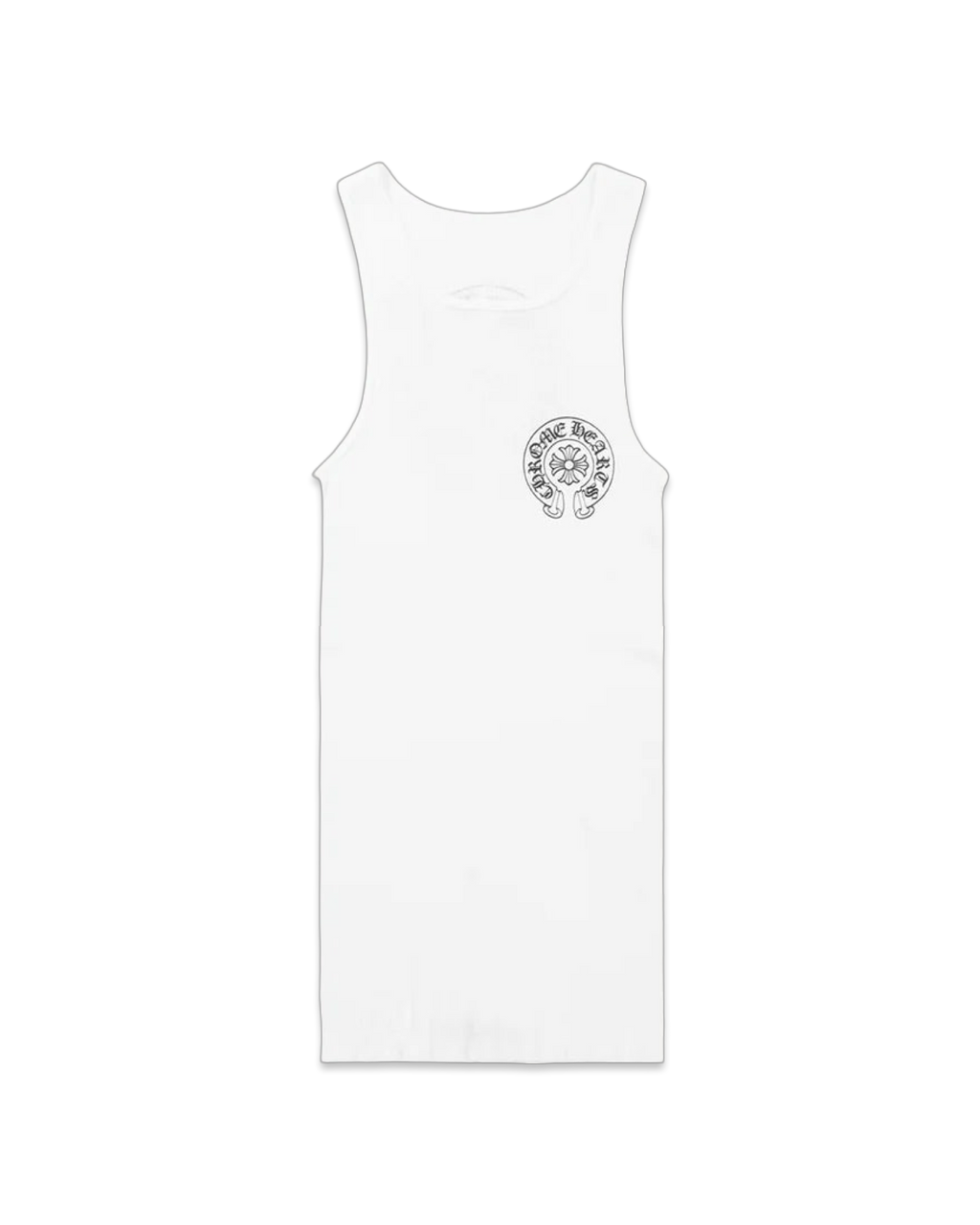 Chrome Hearts White Horseshoe Tank Top