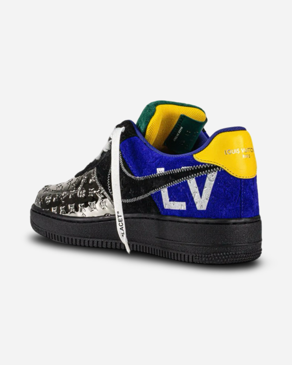 Nike Air Force 1 Low x Louis Vuitton 'Black Metallic Silver'
