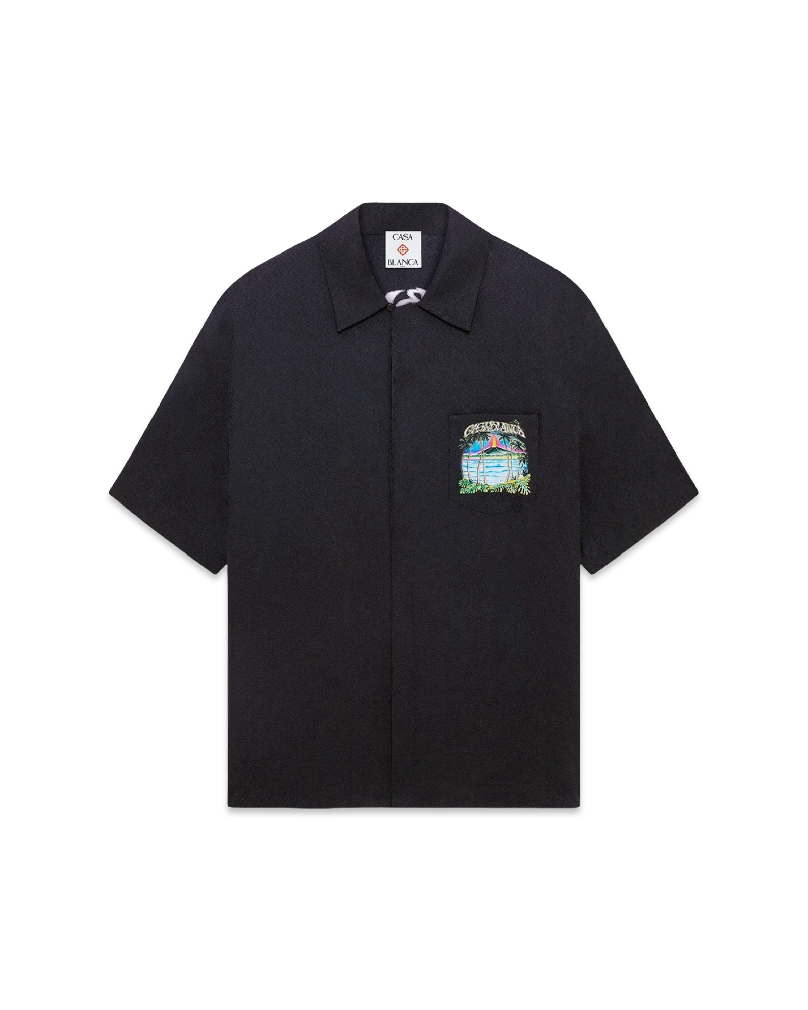 Casablanca Volcano Short Sleeve Jacquard Shirt