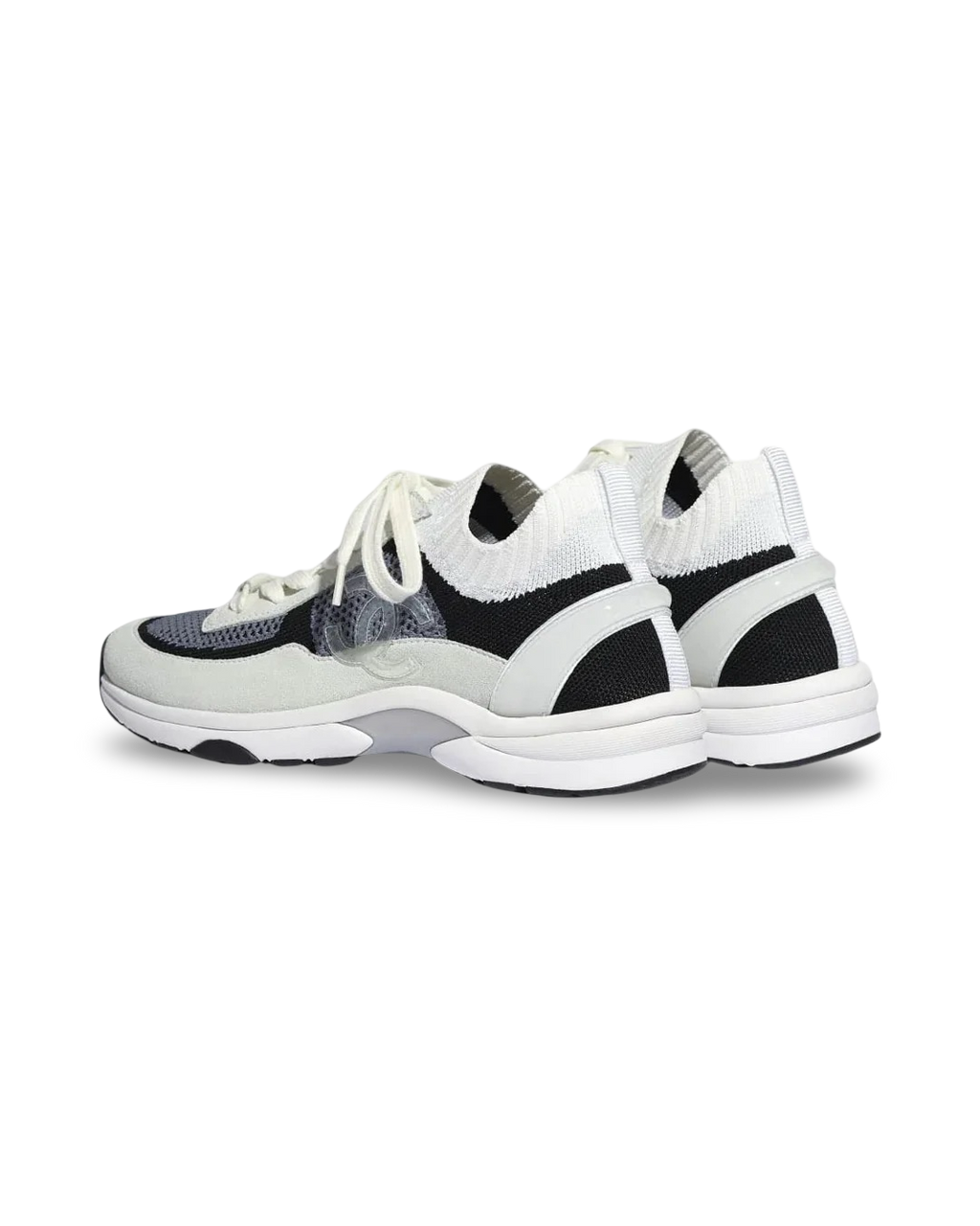 Chanel Trainer 'Fabric & Suede Calfskin White/Black'