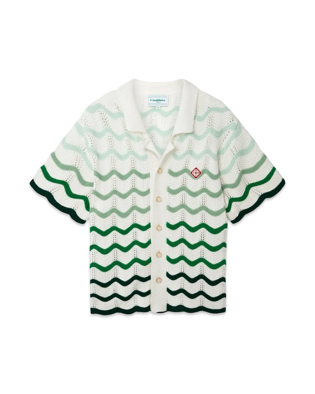 Casablanca Wavy Gradient Crochet Shirt