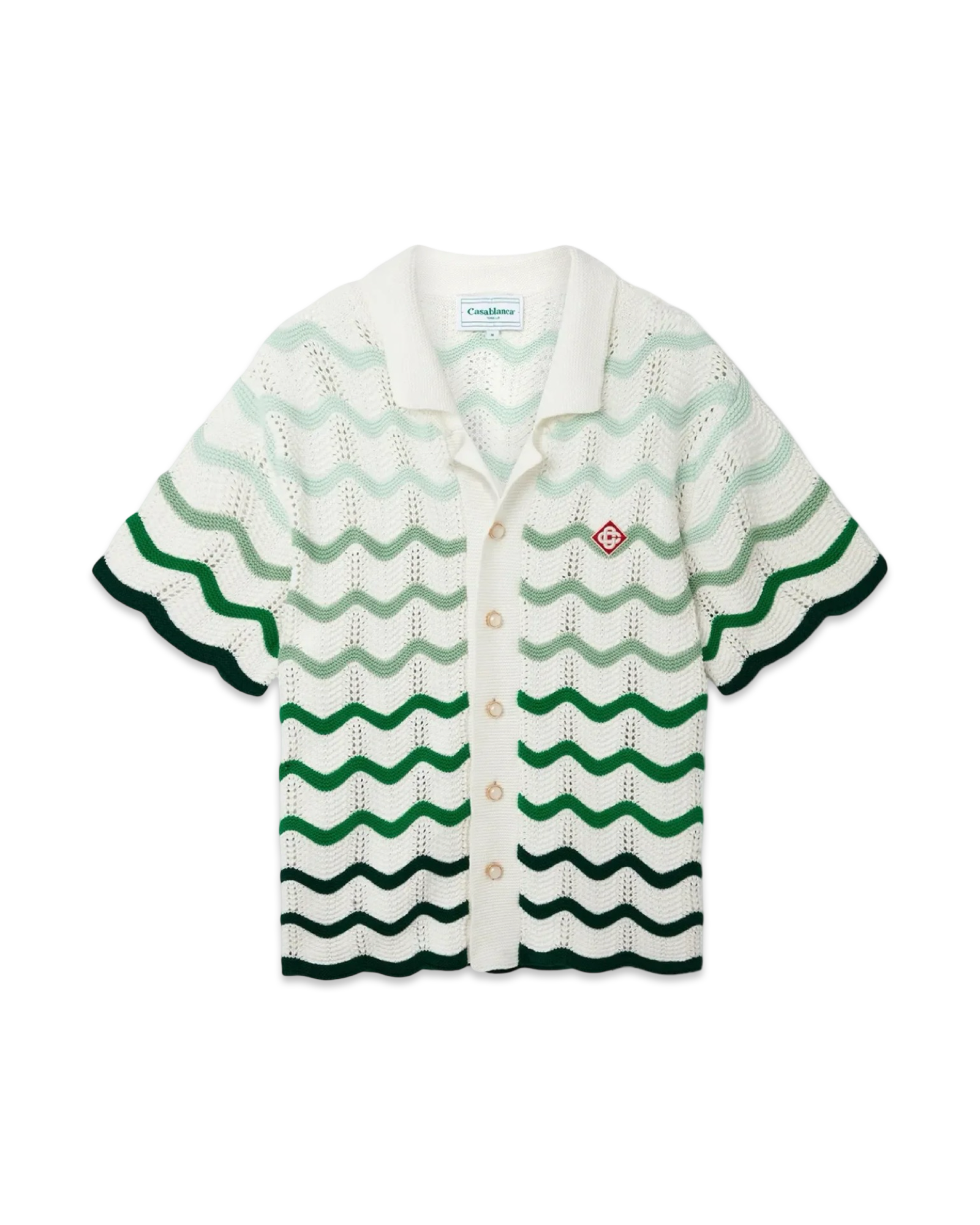 Casablanca Wavy Gradient Crochet Shirt