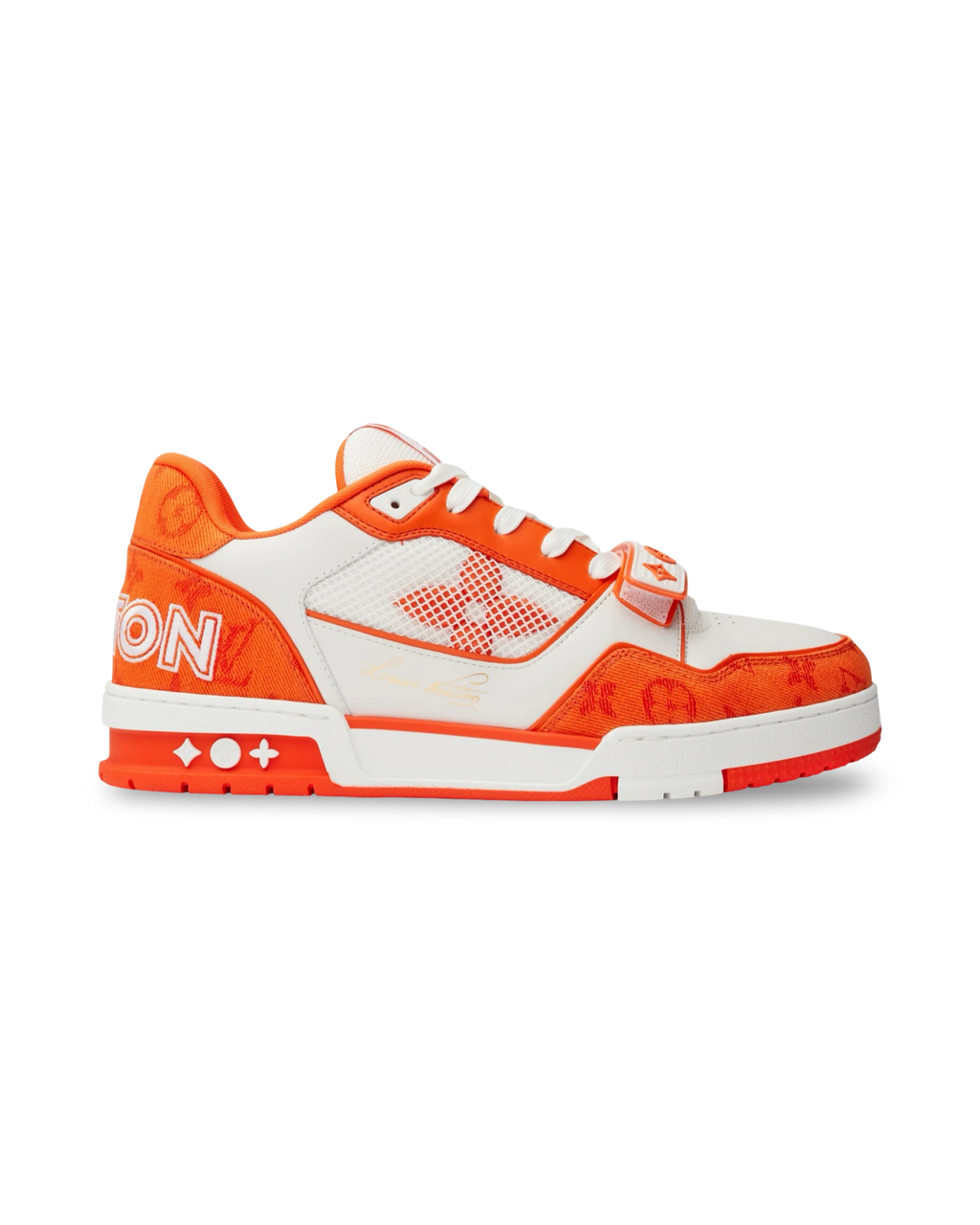 Louis Vuitton Trainer Monogram Orange Denim