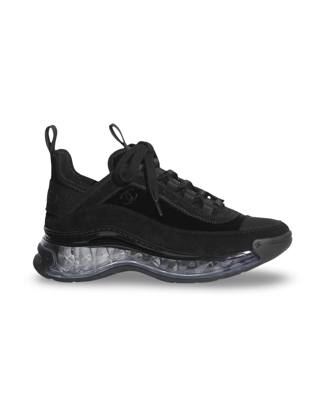 Chanel Trainer 'Velvet Calfskin Grosgrain Black'