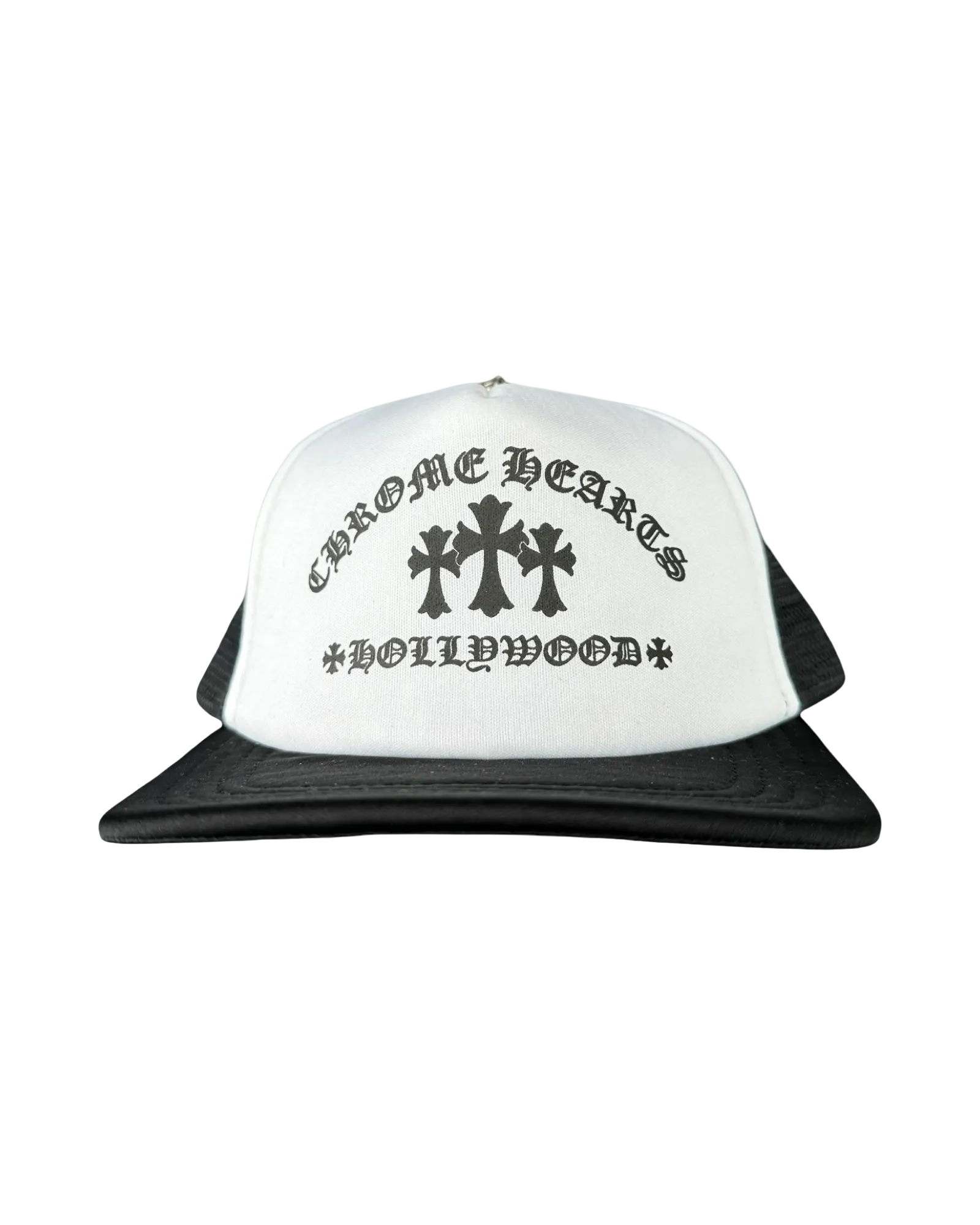 Chrome Hearts Hollywood Cross "King Taco" Trucker Hat 'White/Black'