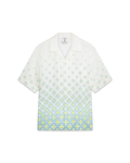 Casablanca Degrade Monogram Short Sleeve Linen Shirt