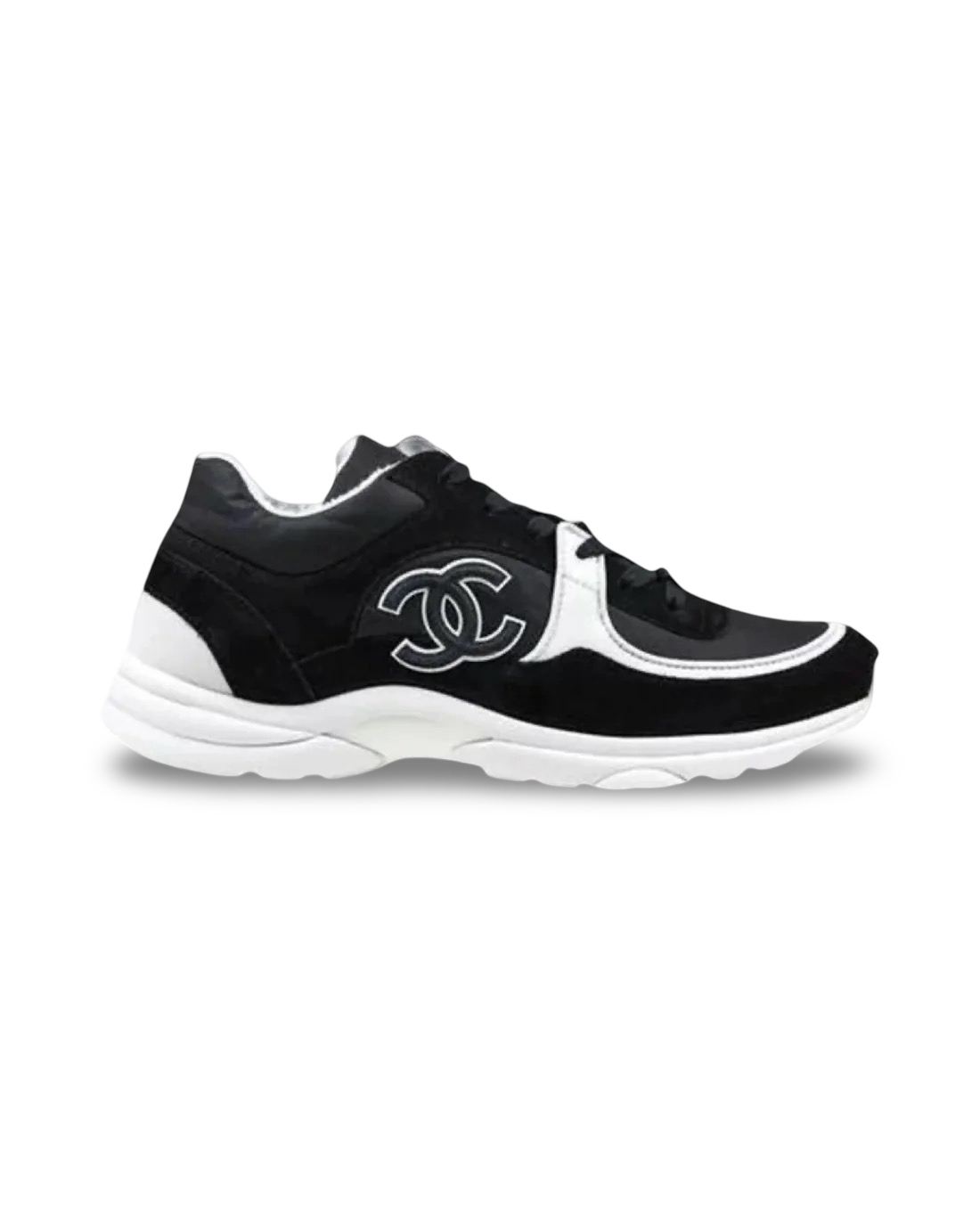 Chanel CC Logo Sneaker 'Black White Reflective'