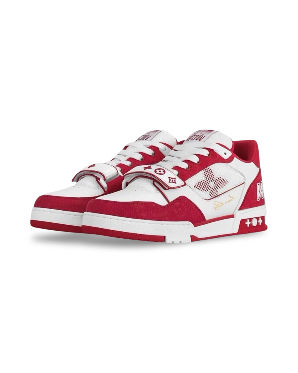 Louis Vuitton Trainer Monogram Red Denim