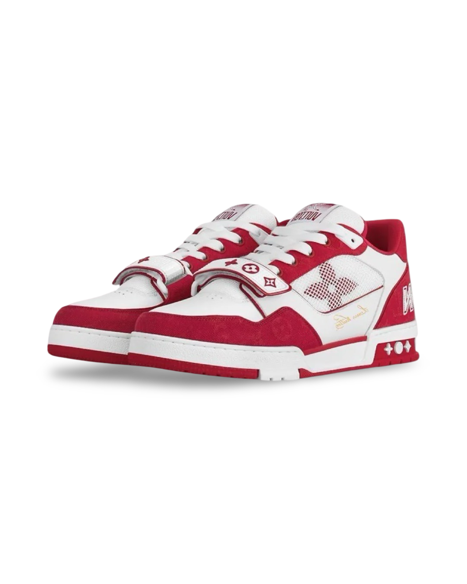 Louis Vuitton Trainer Monogram Red Denim