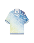 Casablanca Gradient Tennis’s Tile Short Sleeve Silk Shirt
