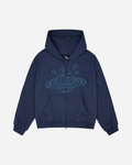 Broken Planet Zip-Up Hoodie 'Deep Navy'