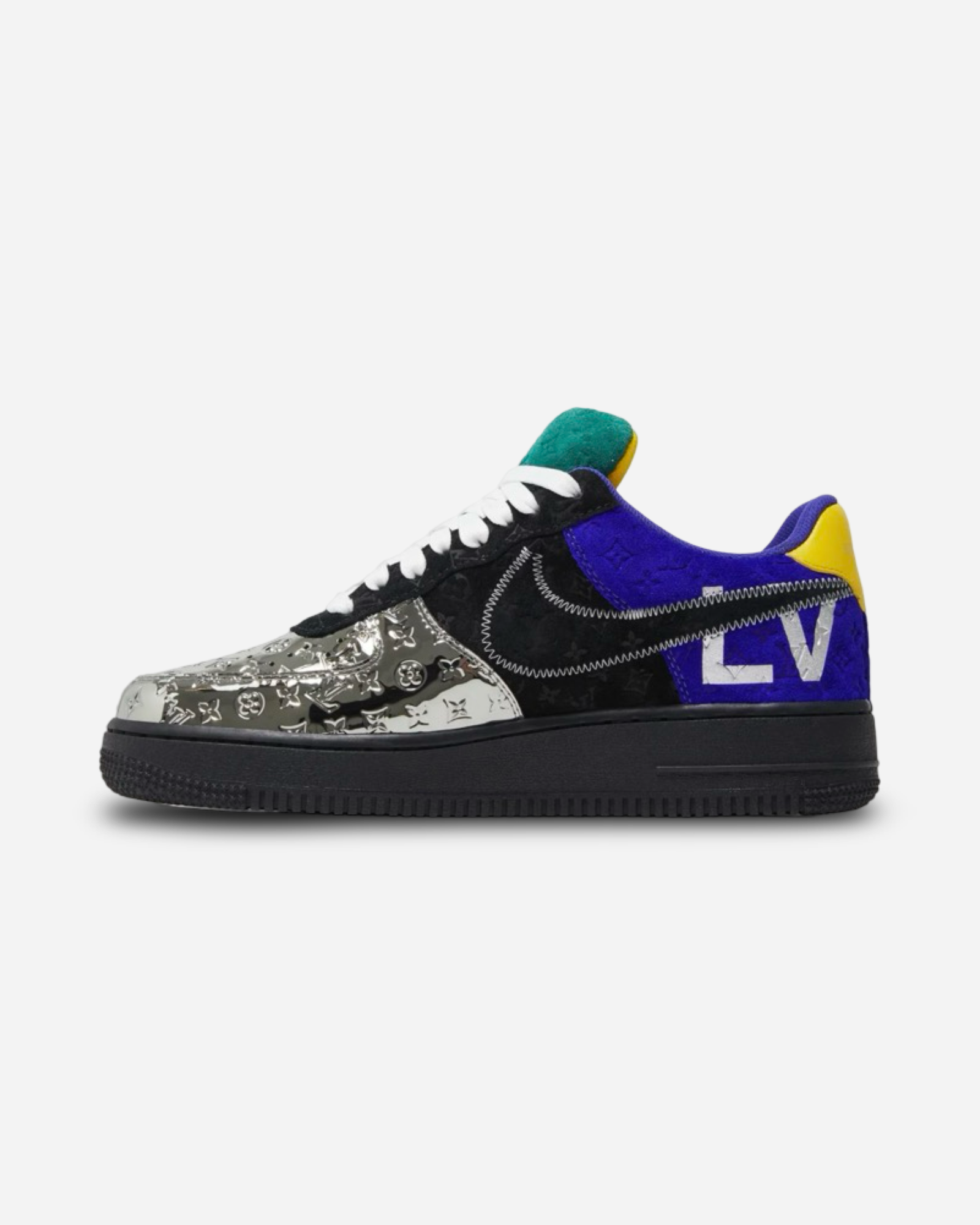 Nike Air Force 1 Low x Louis Vuitton 'Black Metallic Silver'