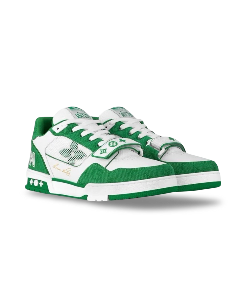 Louis Vuitton Trainer Monogram Green Denim