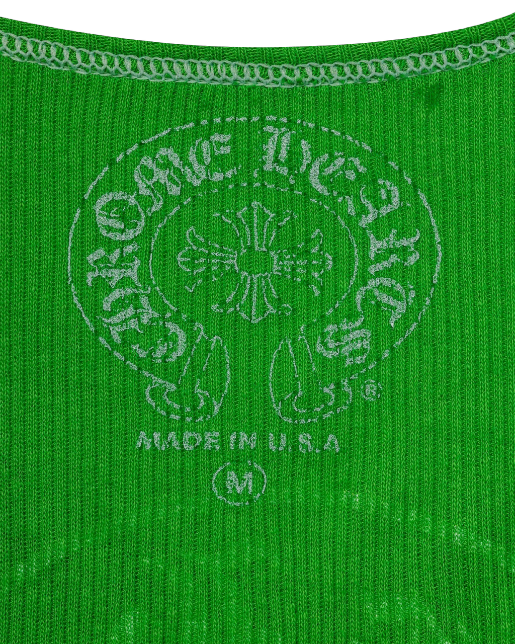 Chrome Hearts Green T-Bar Script Rib Tank Top
