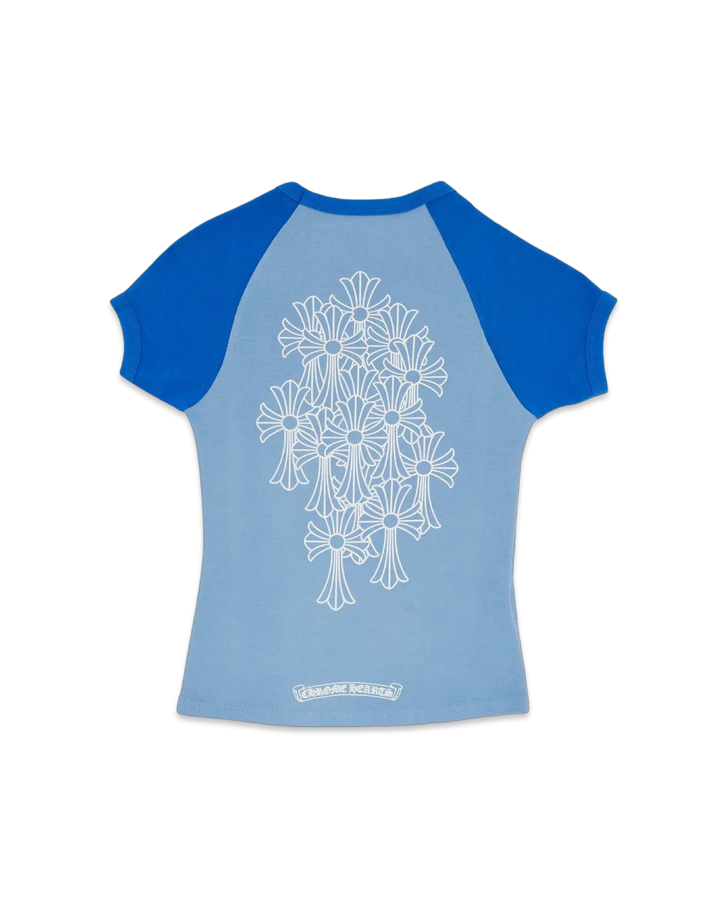 Chrome Hearts Cemetery Cross Baseball Baby T-Shirt 'Blue'