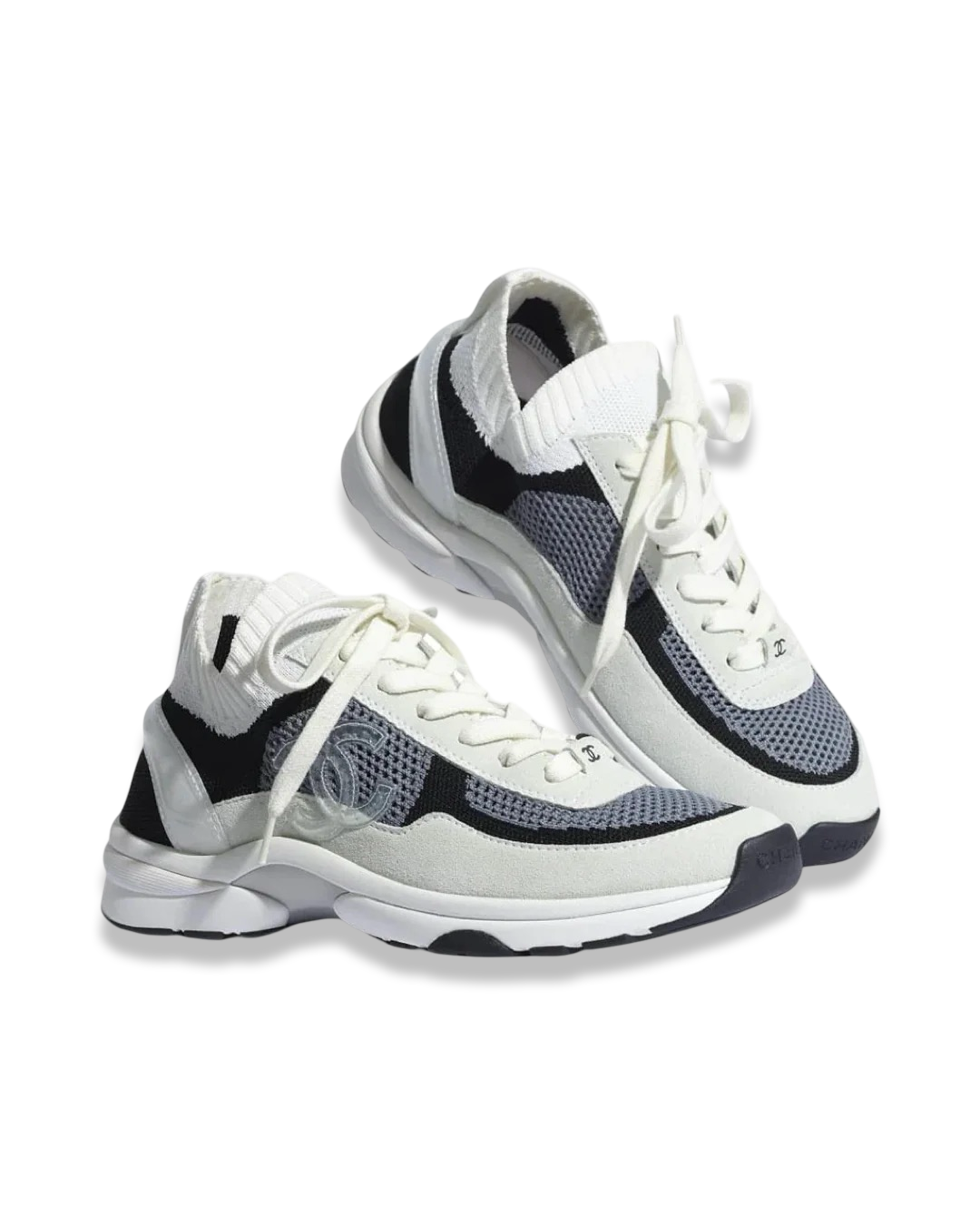 Chanel Trainer 'Fabric & Suede Calfskin White/Black'