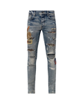 Amiri Clay Indigo Biker-Patch Jeans