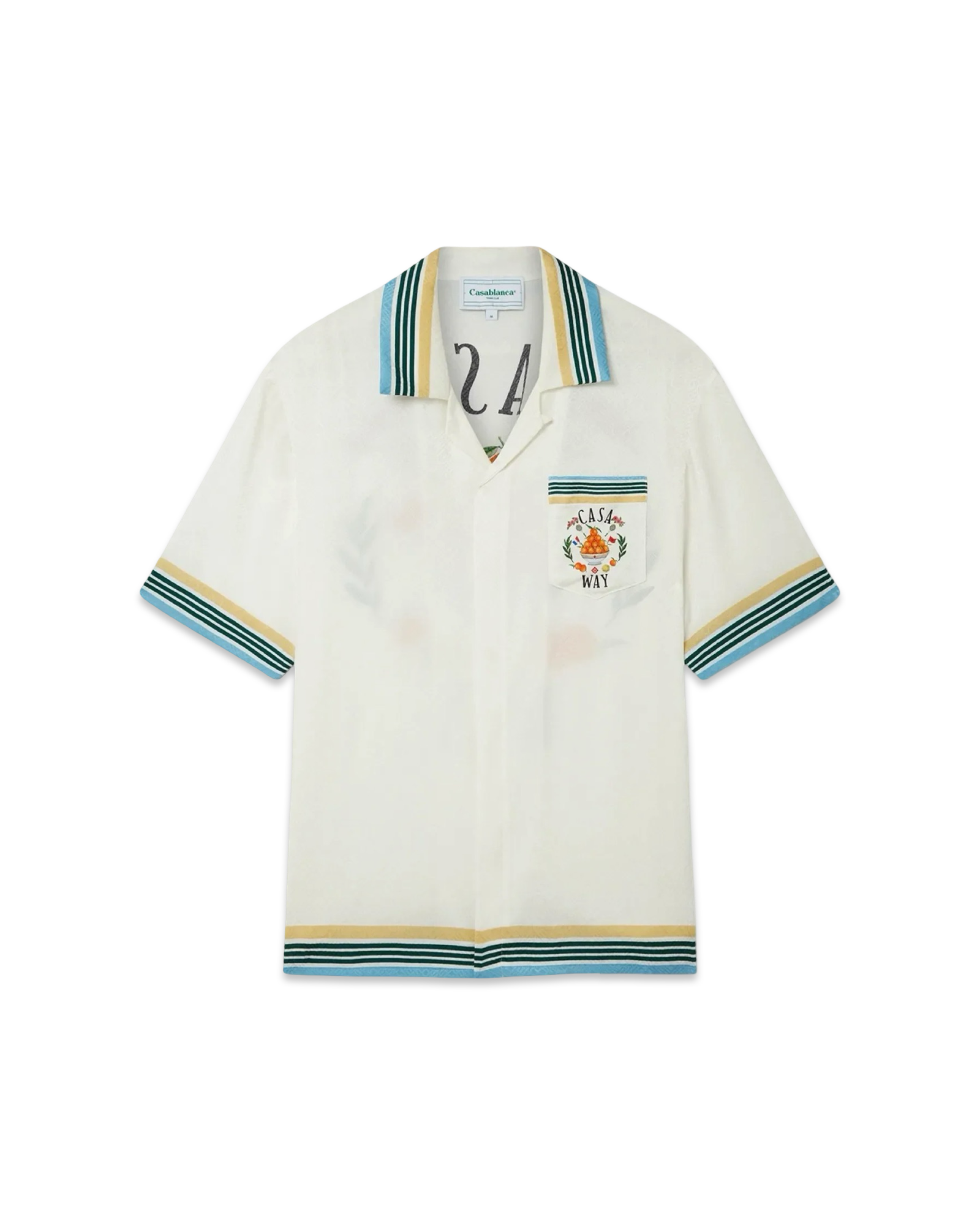 Casablanca Casa Way Knitted Collar Silk Shirt