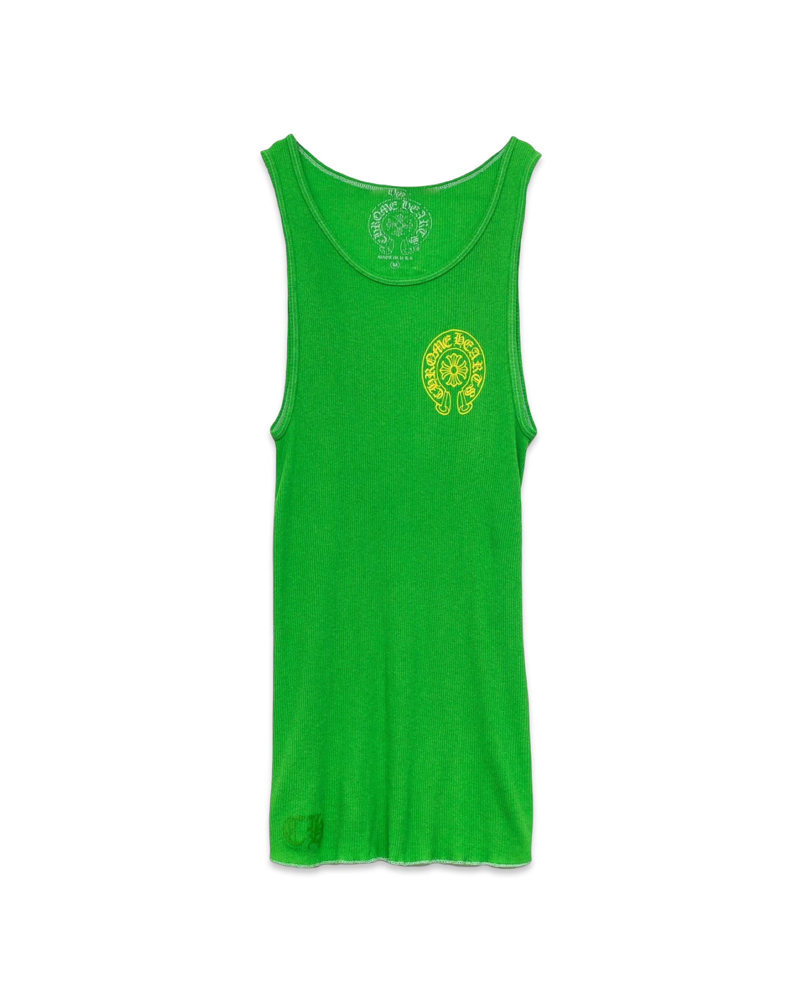 Chrome Hearts Green T-Bar Script Rib Tank Top
