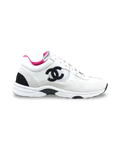 Chanel CC Logo Sneaker 'White Grey Pink'