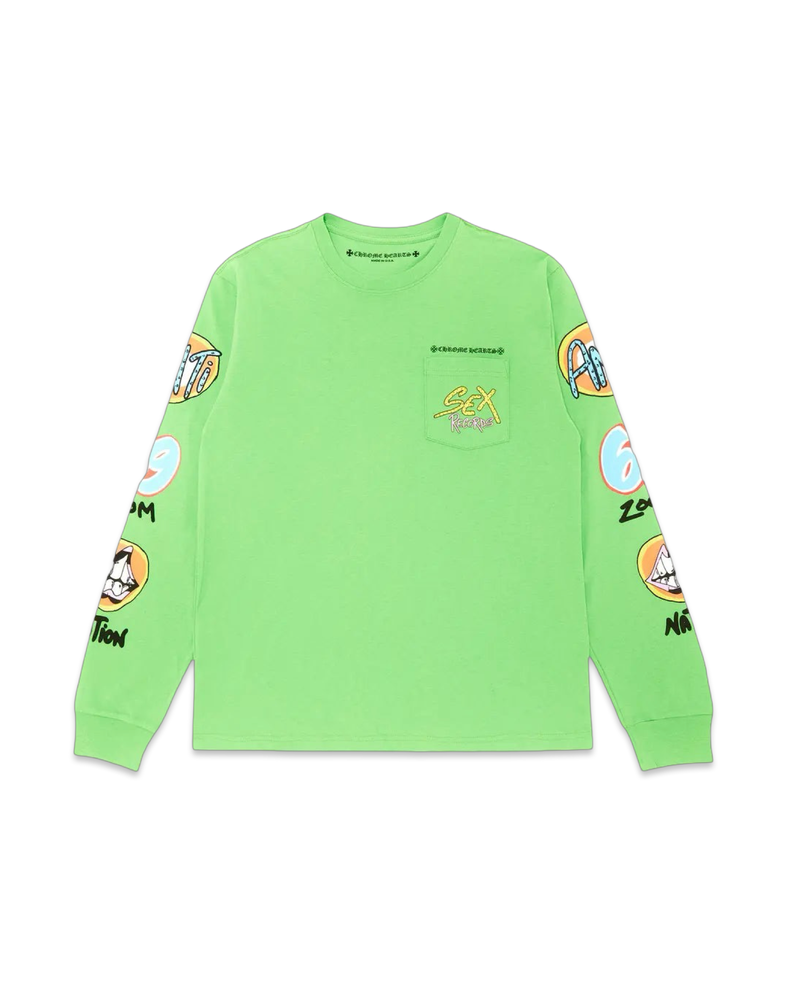 Chrome Hearts x Matty Boy Sex Records Long-Sleeve T-Shirt 'Green'