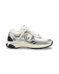 Chanel CC Logo Sneaker 'White Silver'