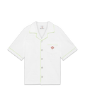 Casablanca White Toweling Monogram Short Sleeve Shirt