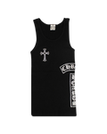 Chrome Hearts Ribbed Swarovski Crystal Side Logo Tank Top 'Black'