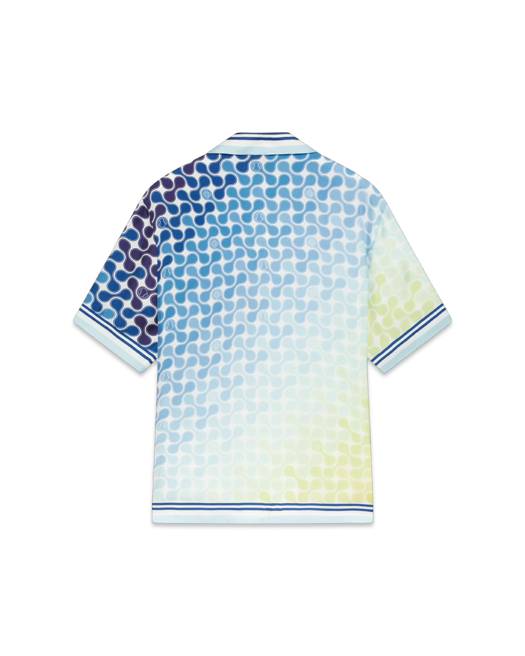 Casablanca Gradient Tennis’s Tile Short Sleeve Silk Shirt