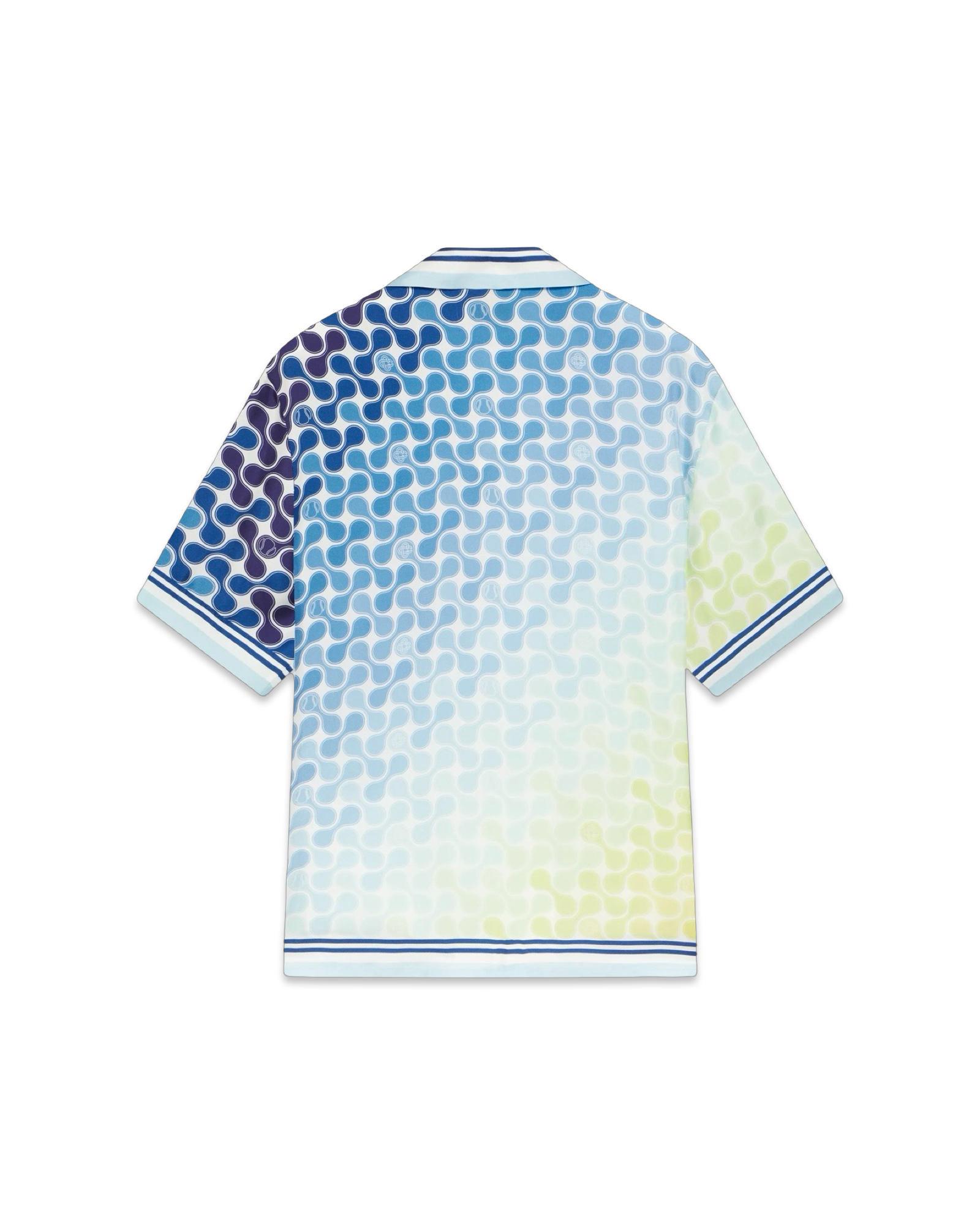 Casablanca Gradient Tennis’s Tile Short Sleeve Silk Shirt