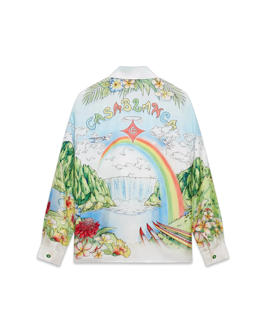 Casablanca Aloha Long Sleeve Silk Shirt