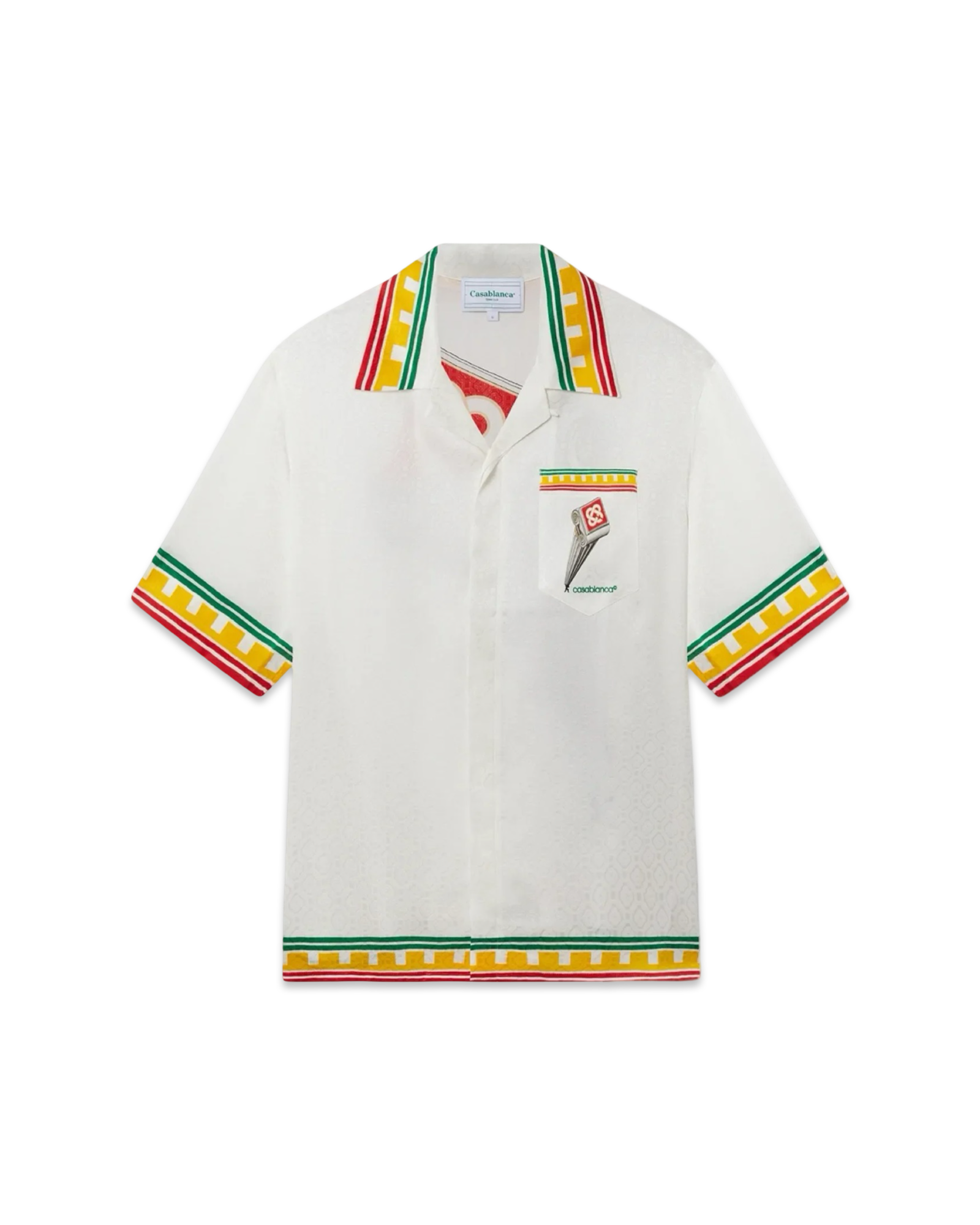 Casablanca Leaning Column Silk Shirt