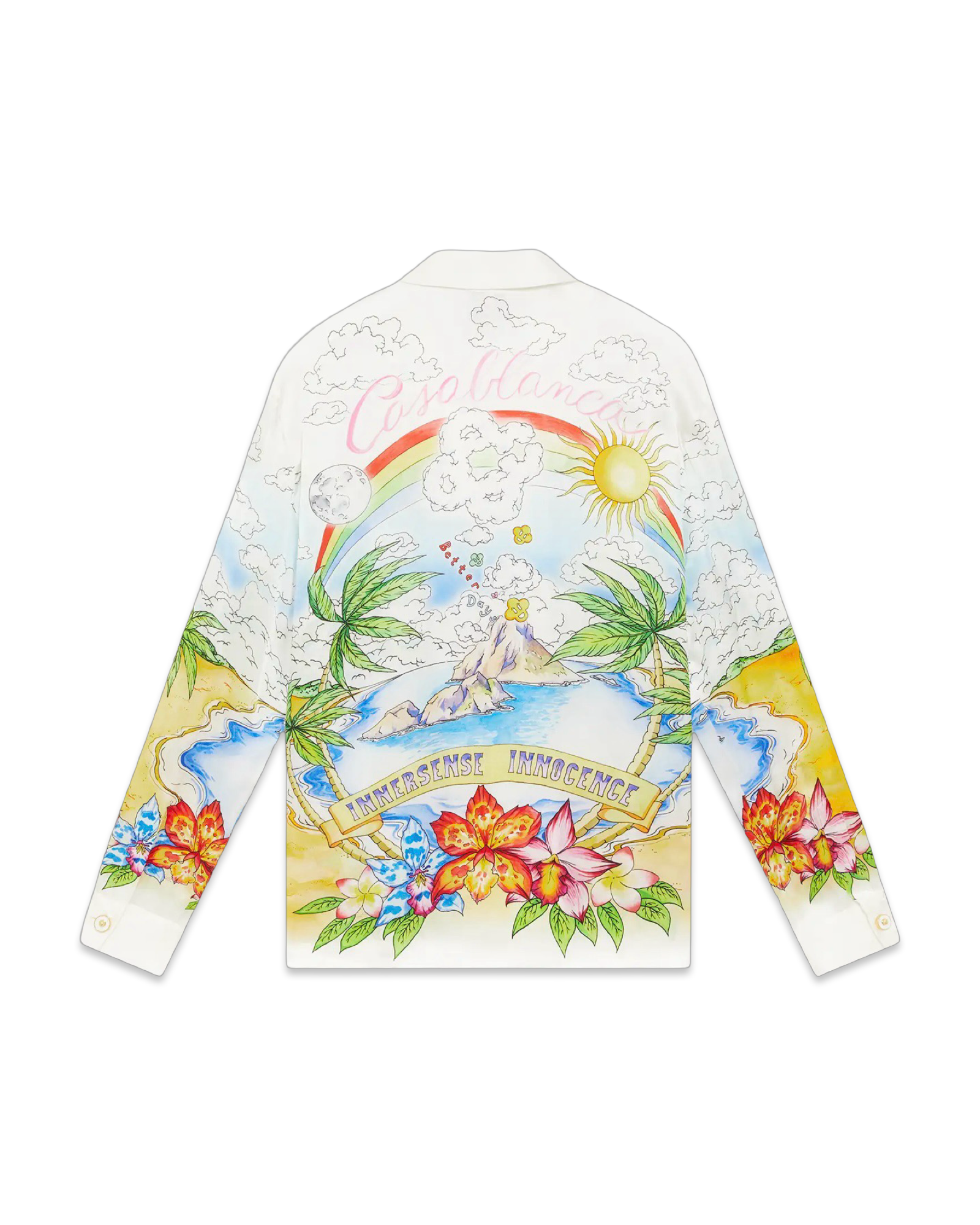 Casablanca Better Days Long Sleeve Silk Shirt