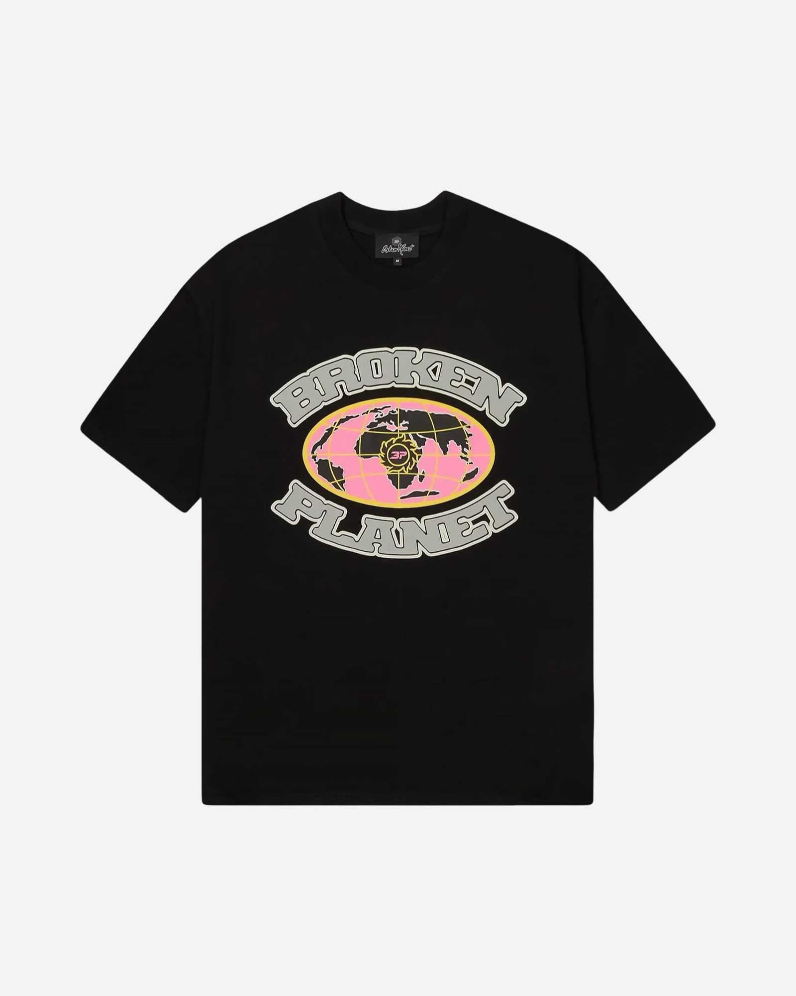 Broken Planet Grid T Shirt 'Midnight Black'