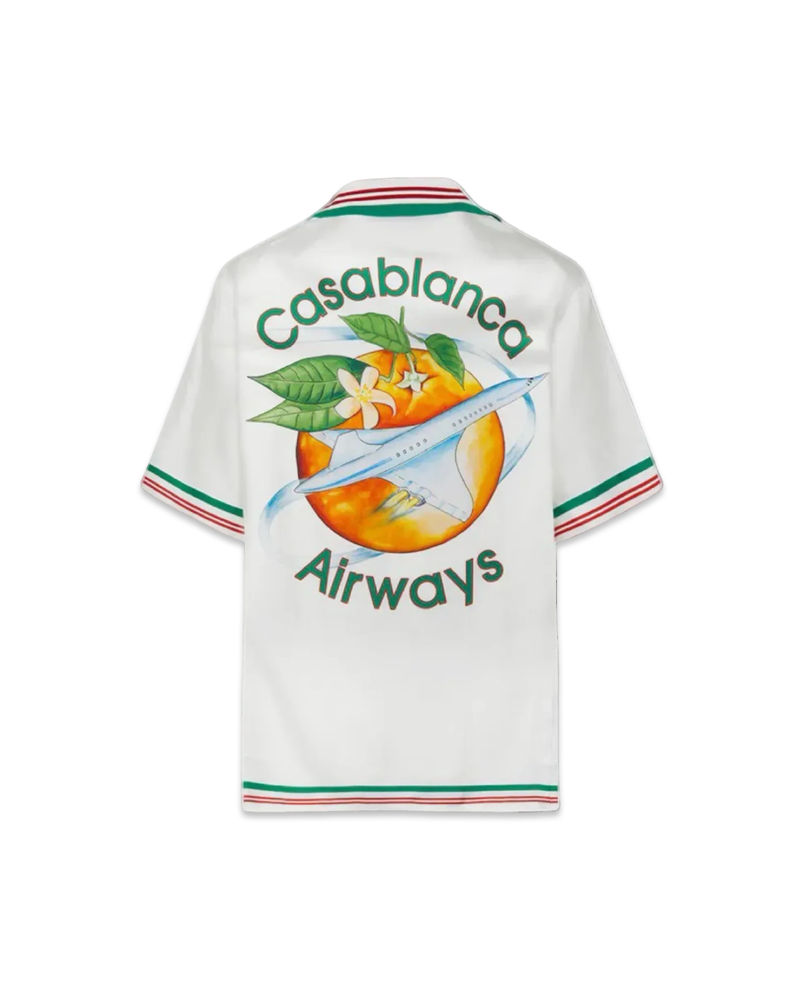 Casablanca Orbite Au Tour De L'Orange Silk Shirt