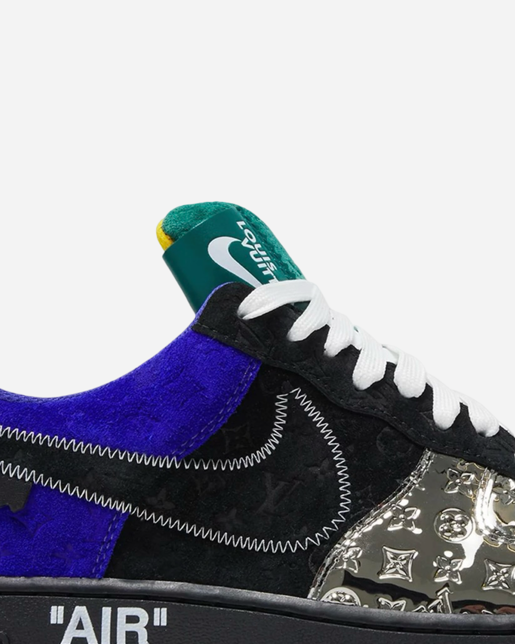 Nike Air Force 1 Low x Louis Vuitton 'Black Metallic Silver'
