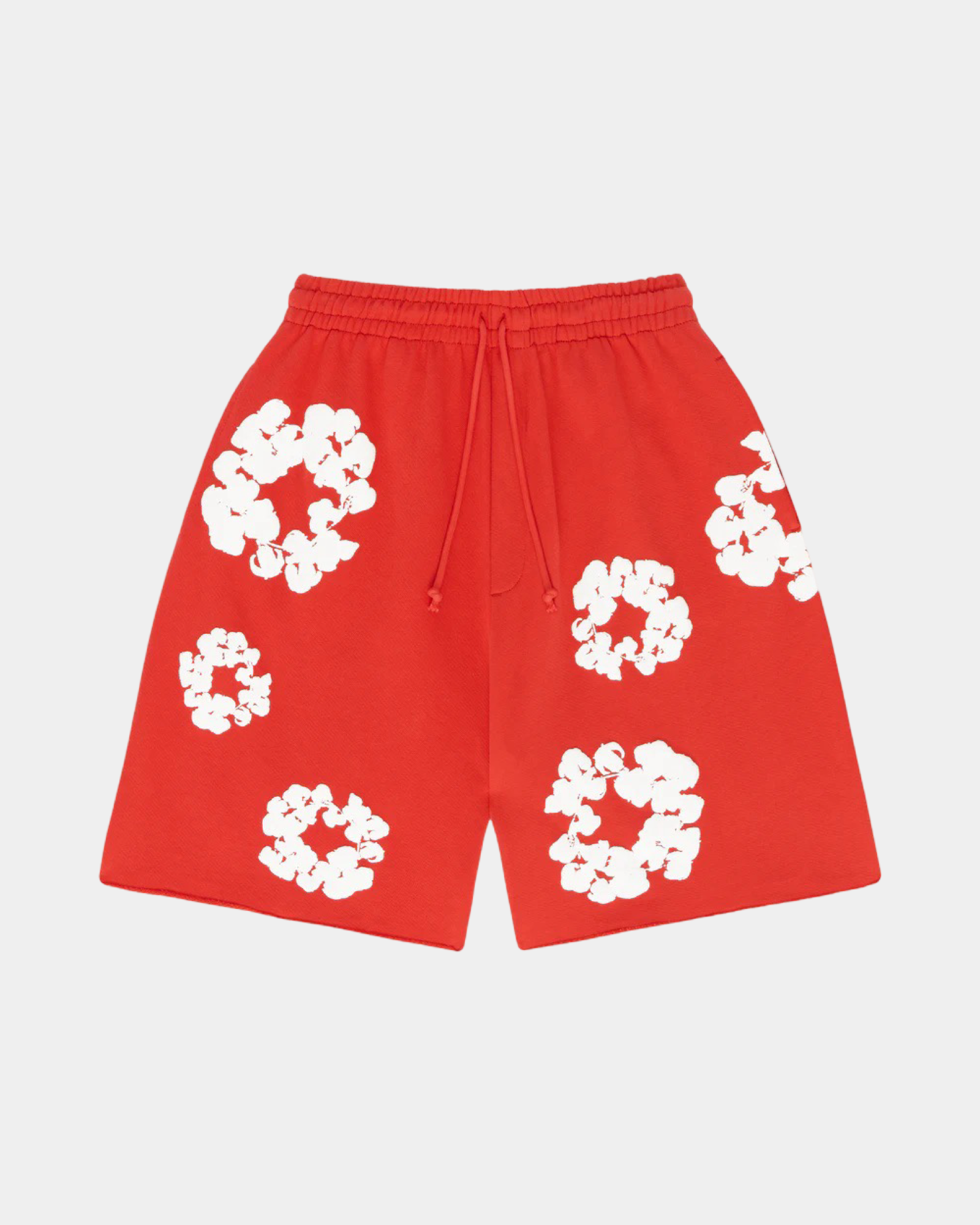 Denim Tears The Cotton Wreath Shorts 'Red' - Creps City