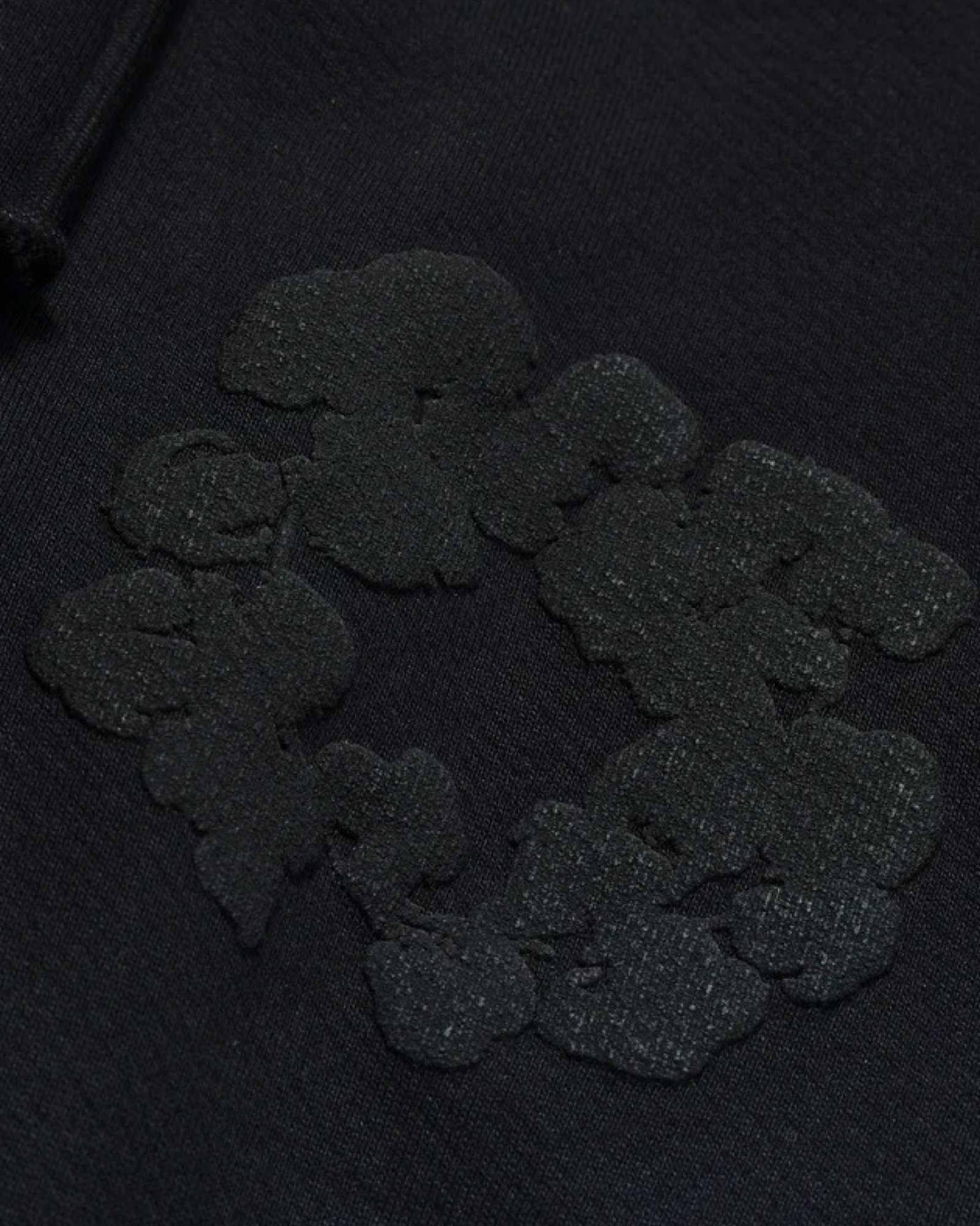 Denim Tears The Cotton Wreath Sweatpants 'Black Monochrome' - Creps City