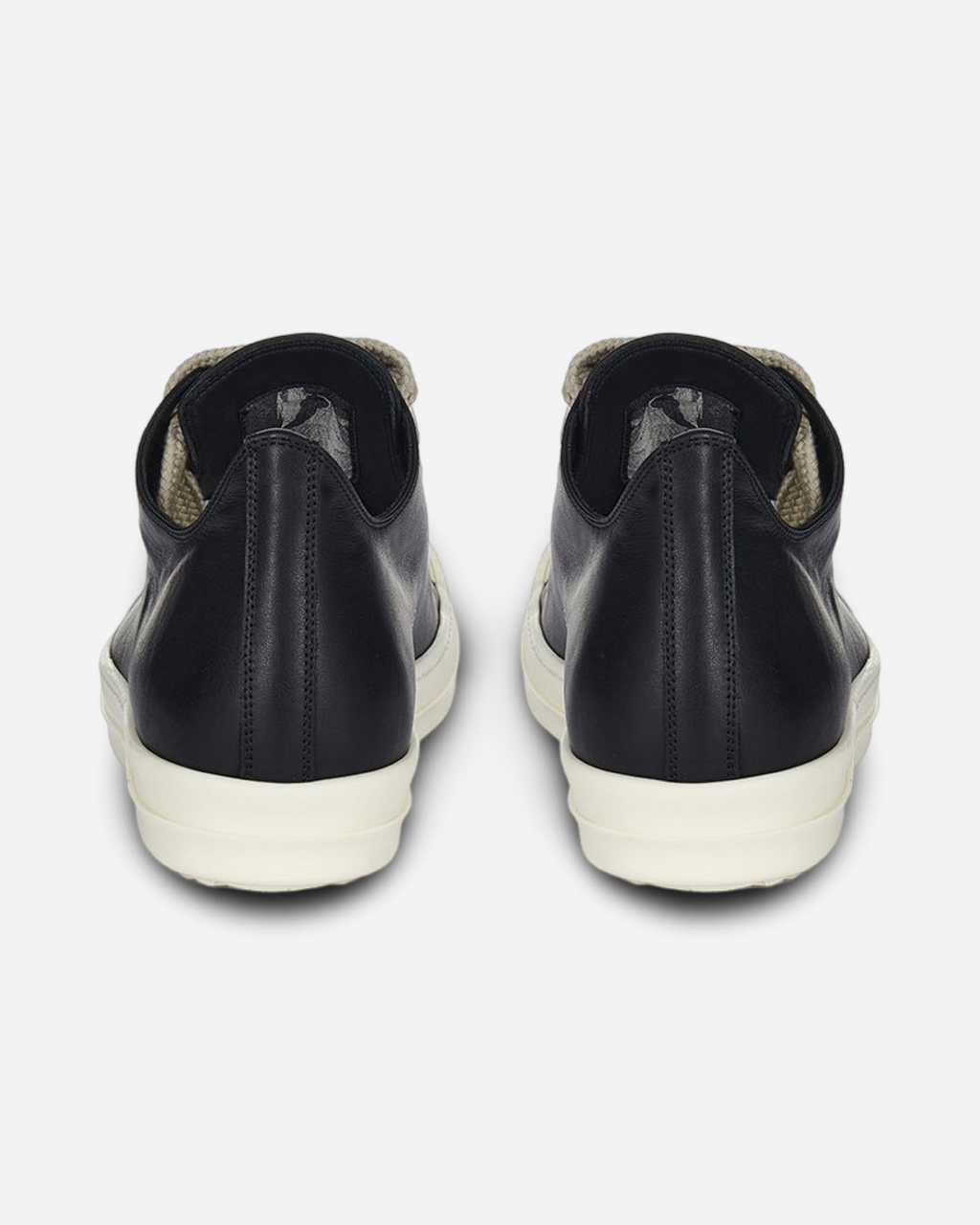 Rick Owens Porterville JumboLaced Low Top Leather Sneakers 'Black'