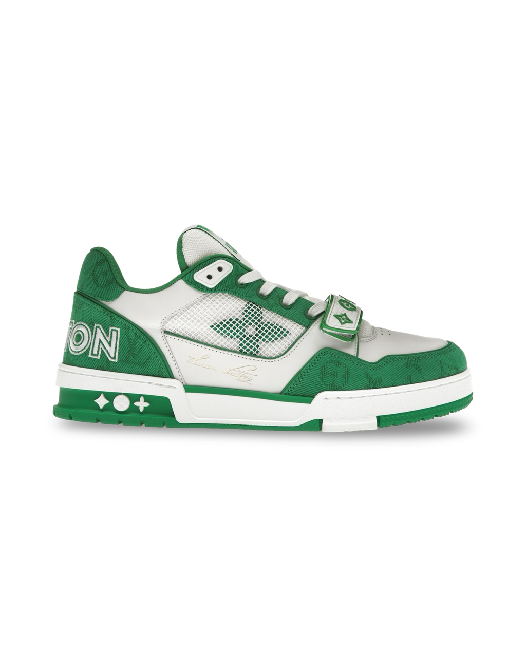 Louis Vuitton Trainer Monogram Green Denim