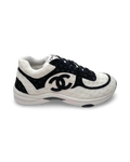 Chanel CC Logo Sneaker 'Black and White CC Embossed Monogram'