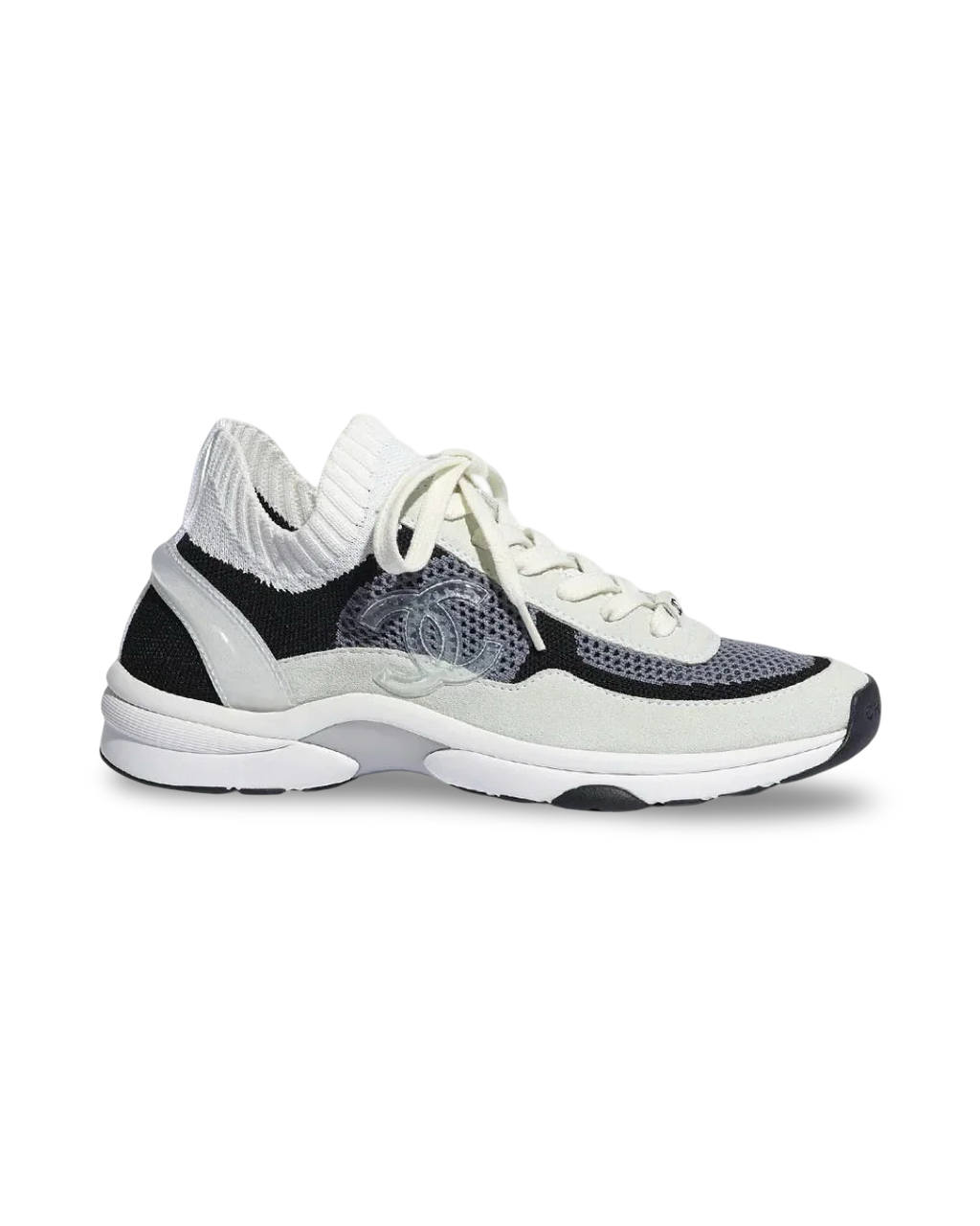 Chanel Trainer 'Fabric & Suede Calfskin White/Black'