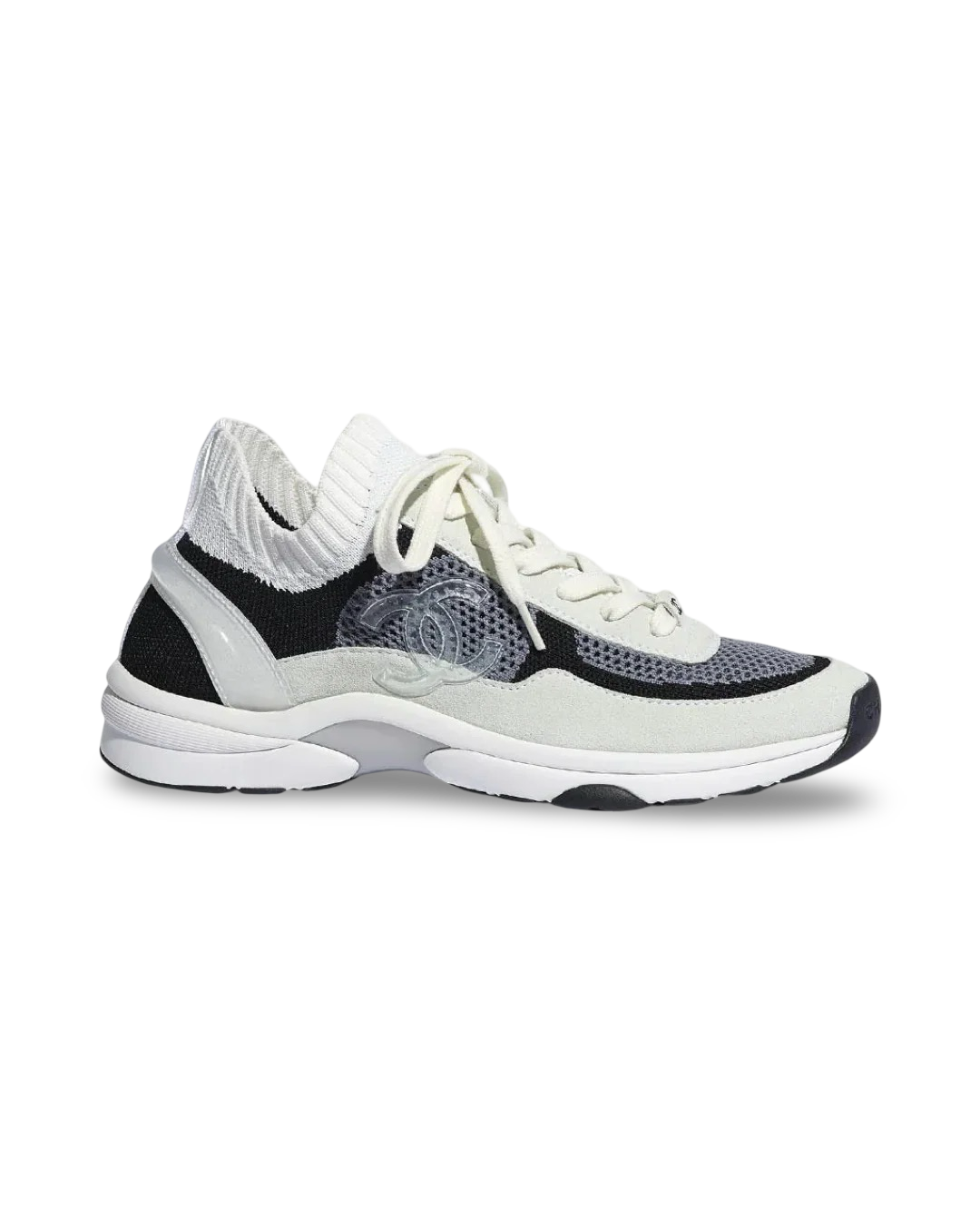 Chanel Trainer 'Fabric & Suede Calfskin White/Black'