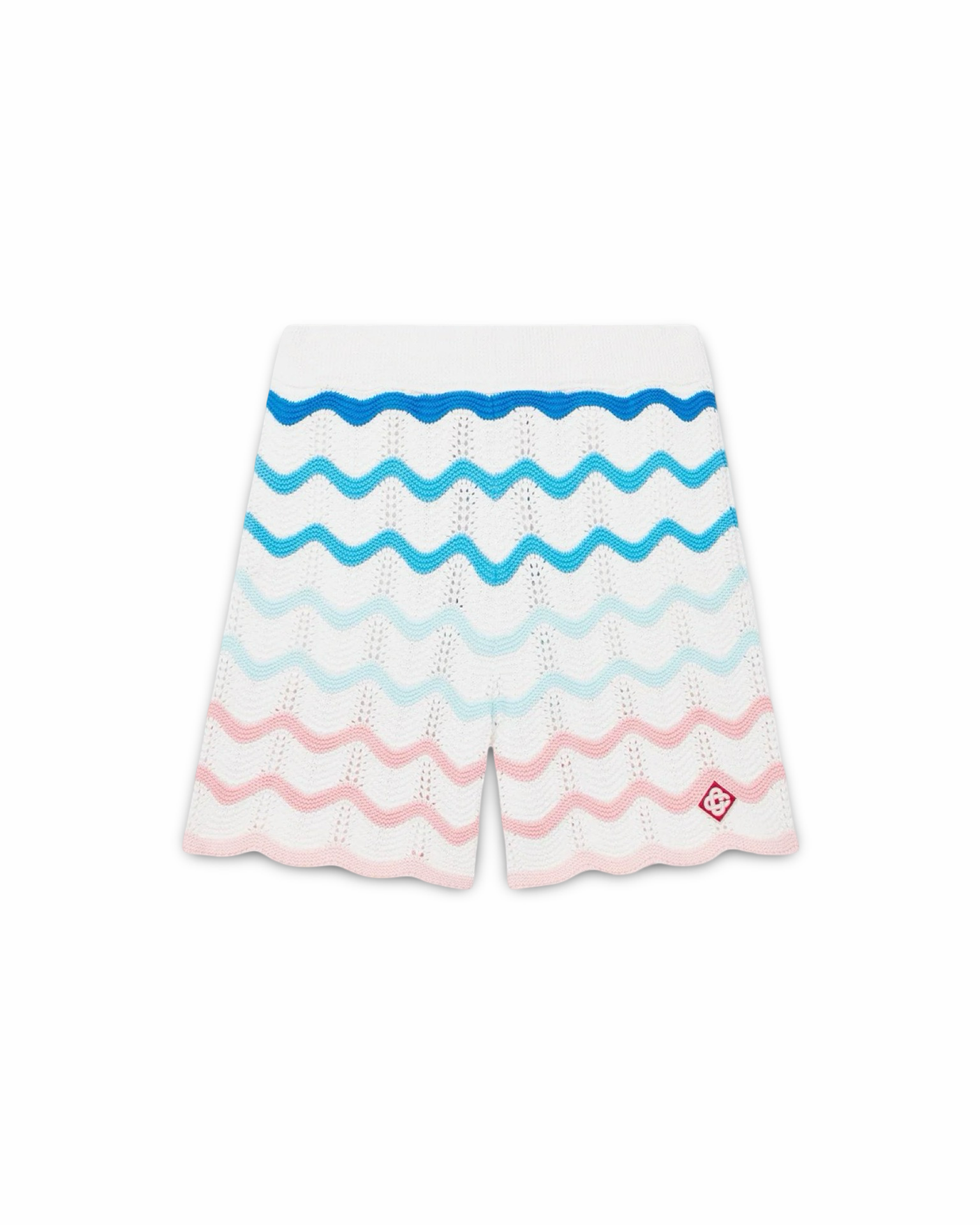 Casablanca Gradient Wave Crochet Shorts