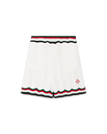 Casablanca Cotton Chevron Crochet Shorts